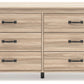Battelle - Six Drawer Dresser - Tan