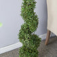 7.5x7.5x35" 3 Foot Tall Artificial Spiral Boxwood Tree