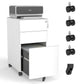 3-Drawer Mobile File Cabinet with Lock