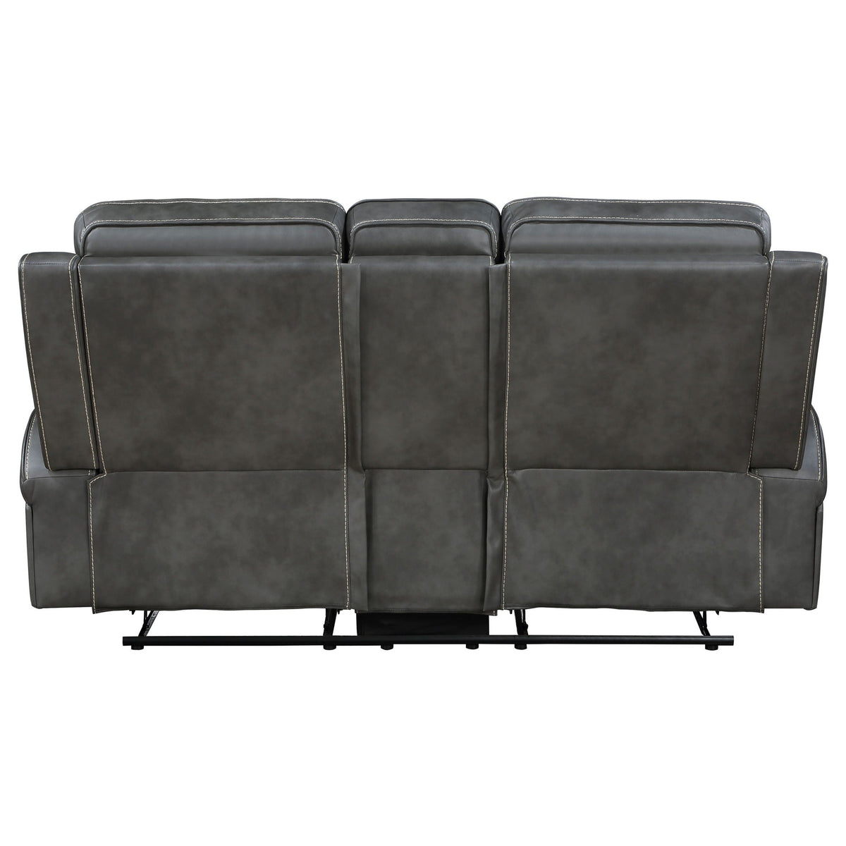 Raelynn Upholstered Track Arm Motion Loveseat Grey - view 3