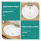 20"x18" White Ceramic Oval Drop In Bathroom Sink