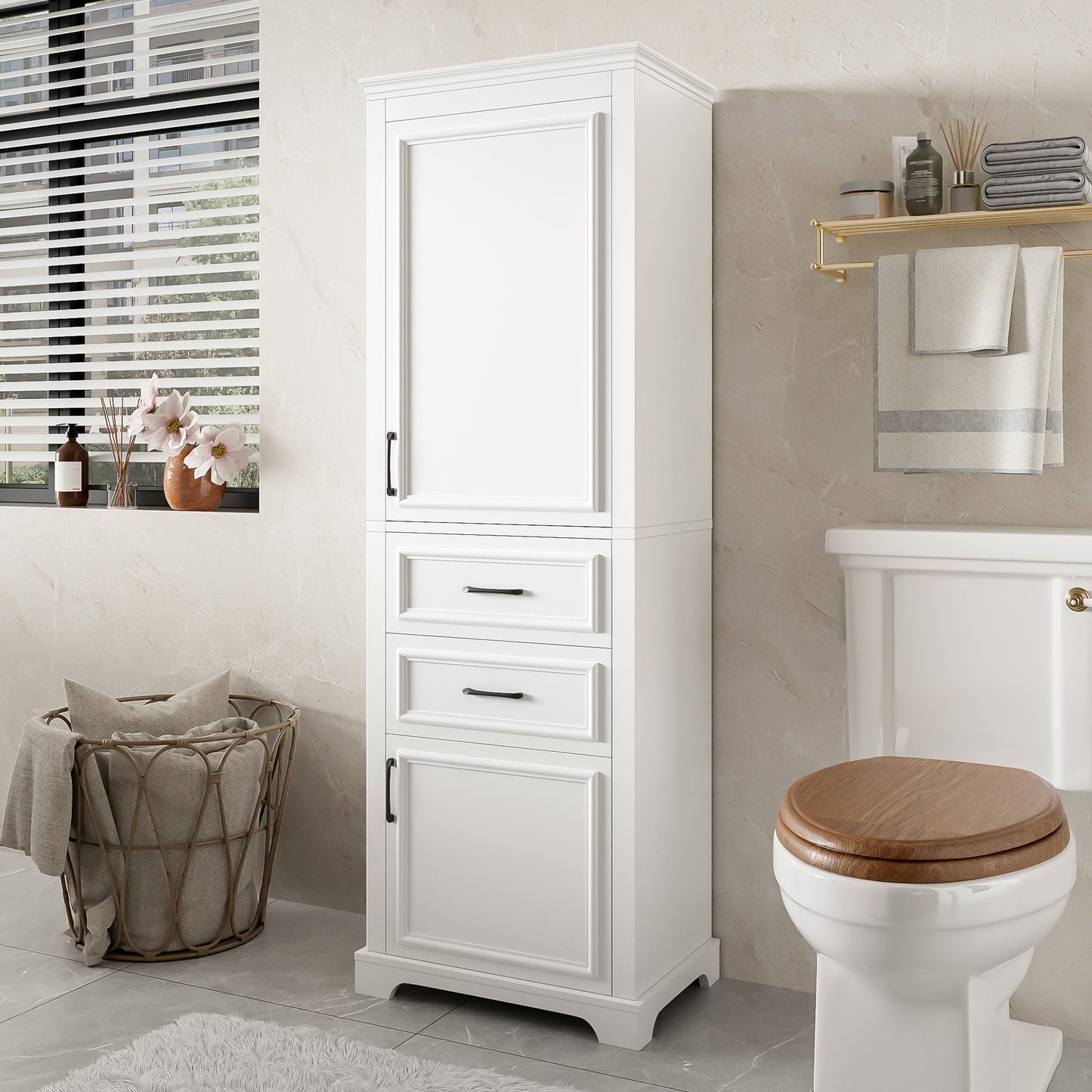 71-Inch Tall Freestanding Bathroom Vanity