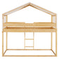 Twin Over Twin Wood Bunk Bed with Tent