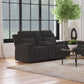 Brentwood Upholstered Reclining Loveseat Dark Charcoal - view 4