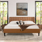 Aspen Vertical Tufted Headboard Platform Bed Set, King
