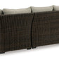 Brook Ranch - Sofa Sectional, Bench With Cushion (Set of 3) - Brown