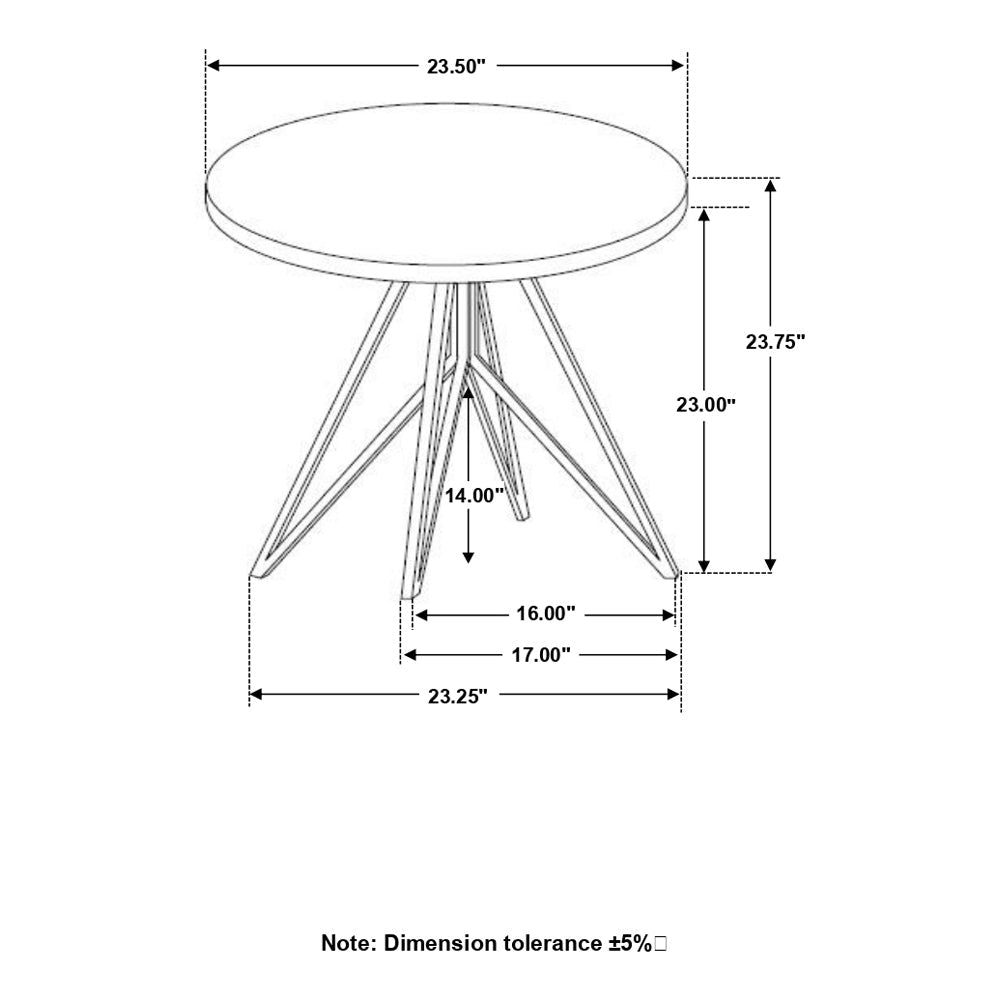 Hadi Cement and Gunmetal Round End Table