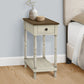 Accent End Table, 2 Tier, Storage Drawer, Traditional Stylish Design - view 7