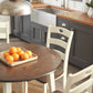 Woodanville - Round DRM Drop Leaf Table - Cream / Brown