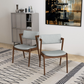 Edwin Light Gray Fabric Dining Chair Set of 2