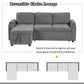 Convertible L Shaped Sofa Couch With Storage, Cup Holders, USB Ports - view 10