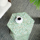 19" Tapered Green Pedestal Stool