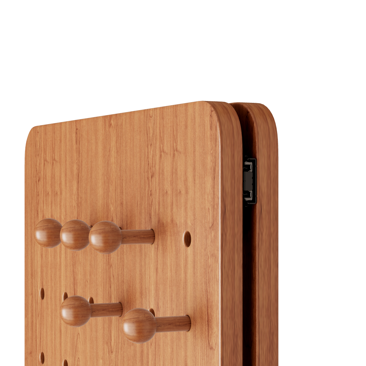 Cherry Color Wall-Mounted Full-Length Mirror