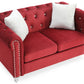 Stylish Burgundy Loveseat