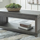 Freedan - Rect Lift Top Cocktail Table - Grayish Brown