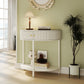 Artisan-Crafted Wave-Pattern Demi-Lune Console Table
