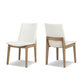 Auden Upholstered Reclaimed Pine Wood Dining Chair Set of 2