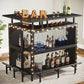 36” x 48” L-Shaped Home Bar Unit with Footrest