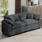 Modern 2 Seater With 4 Pillows, Upholstered Deep Seating Loveseat - view 17