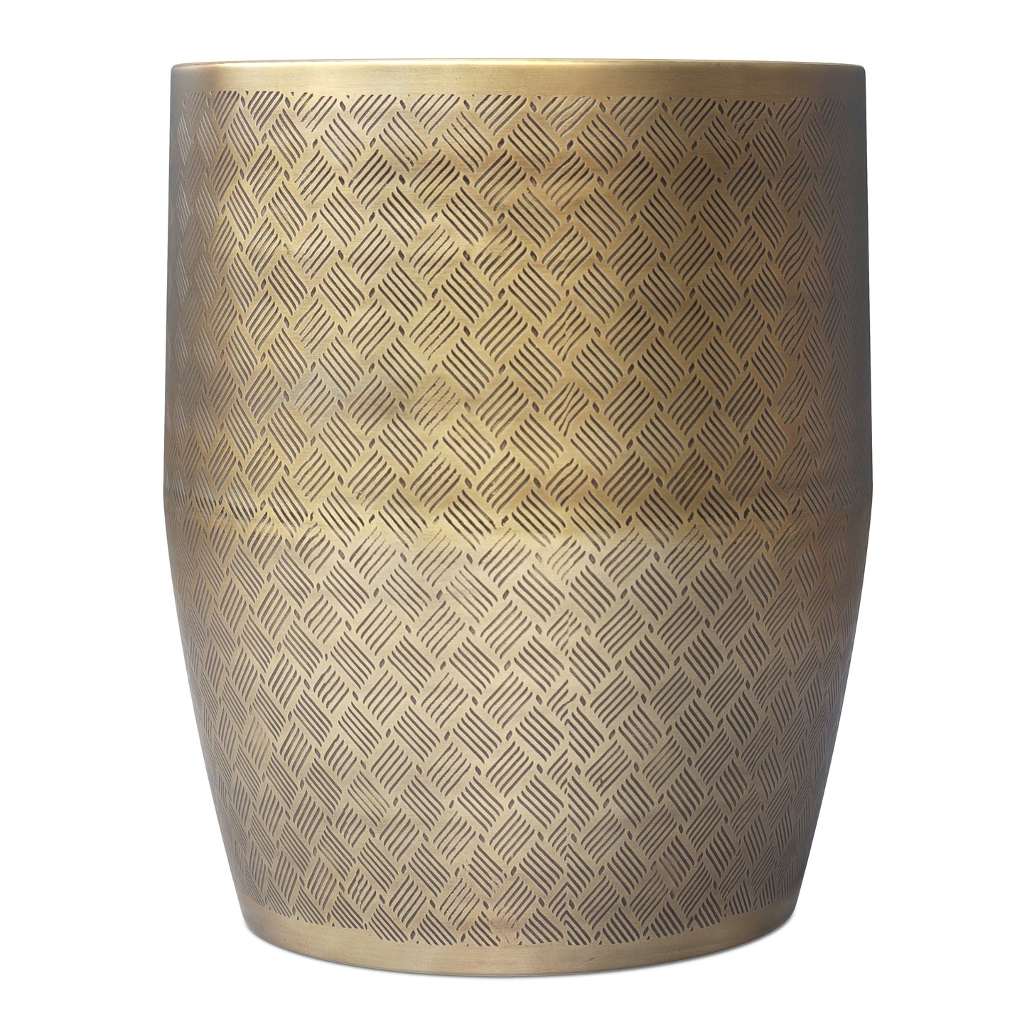Johnsen 18 Inch Cross Hatch Pattern Accent Table