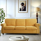 Soft Sofa, Upholstered 3 Seater Couch With High Density Foam, Loose Back Cushions And Turned Legs - view 9