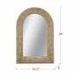 24.2"x36" Woven Texture Decorative Arched Mirror