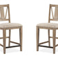 Paxton Place - Counter Chair With Upholstered Seat (Set of 2) - Dovetail Gray