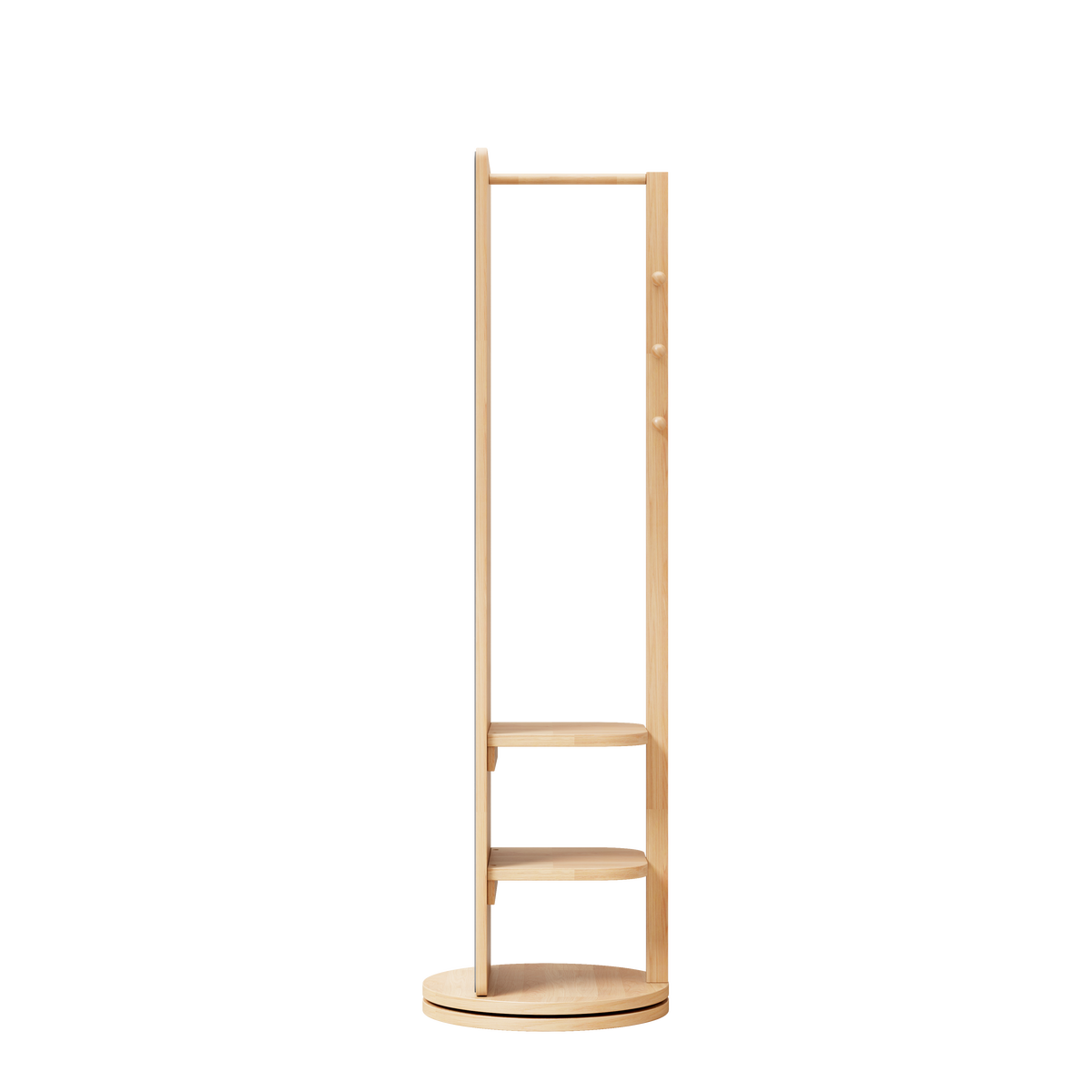 Multifunctional 360° Rotating Full Length Mirror with Coat Rack