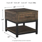 Johurst - Rectangular End Table - Grayish Brown