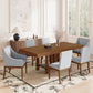 Topmax - 7 Piece Rustic Extendable Dining Table Set With Removable Leaf, 2 Arm Chairs And 4 Armless Chairs - view 5