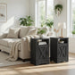 Set of 2, 16" Dark Grey Nightstands