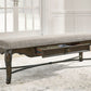 Maylee - Upholstered Storage Bench - Dark Brown