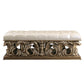 Constantine - Bench - Light Gold Synthetic Leather , Brown & Gold