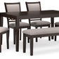 Langwest - Dining Room Table Set (Set of 6) - Brown