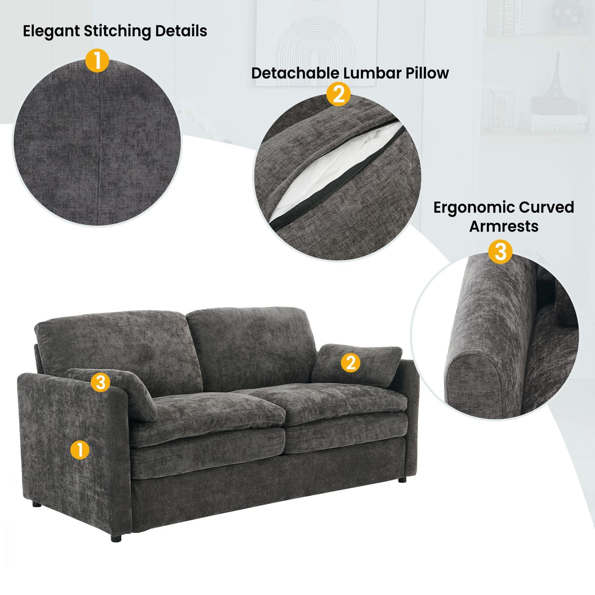 Cloud Sofa Set Couch For Living Room - view 9