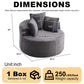 43-Inch Round Corduroy Single Sofa