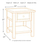 Bolanburg - Rectangular End Table - White / Brown / Beige