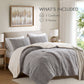 3 Pieces Full/Queen Cable Knit Chenille Comforter Set