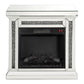 Noralie - 29" Fireplace - Mirrored & Faux Diamonds