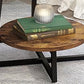 19.68" Industrial End Table with Storage Shelf