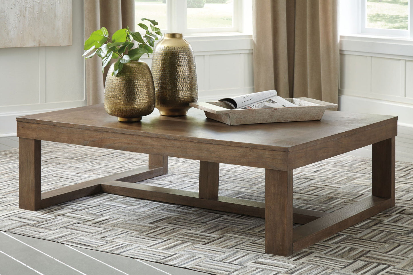 Cariton - Rectangular Cocktail Table - Gray
