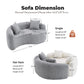 S-Curved Dual-Depth Loveseat Sofa