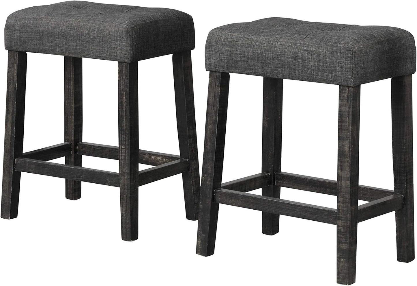 Transitional 24" Wood Counter Stool Set of 2