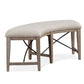 Paxton Place - Curved Bench With Upholstered Seat - Dovetail Gray