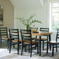 Blondon - Rectangular Drm Table Set (Set of 7) - Brown / Black