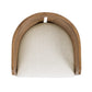 Lilith Curved Rattan Upholstered Dining Chair