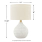 Wardmont - Ceramic Table Lamp  - White
