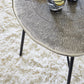 Laverford - Round End Table - Chrome / Black