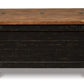 Valebeck - Lift Top Cocktail Table - Black / Brown