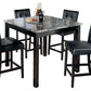 Maysville - Square Counter TBL Set (Set of 5) - Black